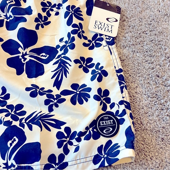 NWT Men’s 4XL Swim trunks Swimsuit Exist Elastic Waist Beach‎ Wear Board Shorts - Picture 2 of 8